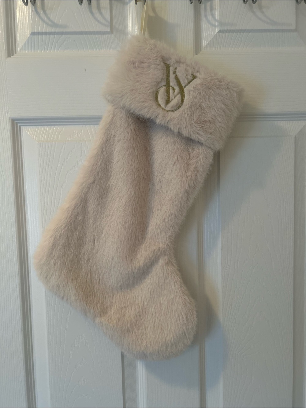 Limited Edition Victoria’s Secret Ivory Faux Fur Christmas Stocking NWOT